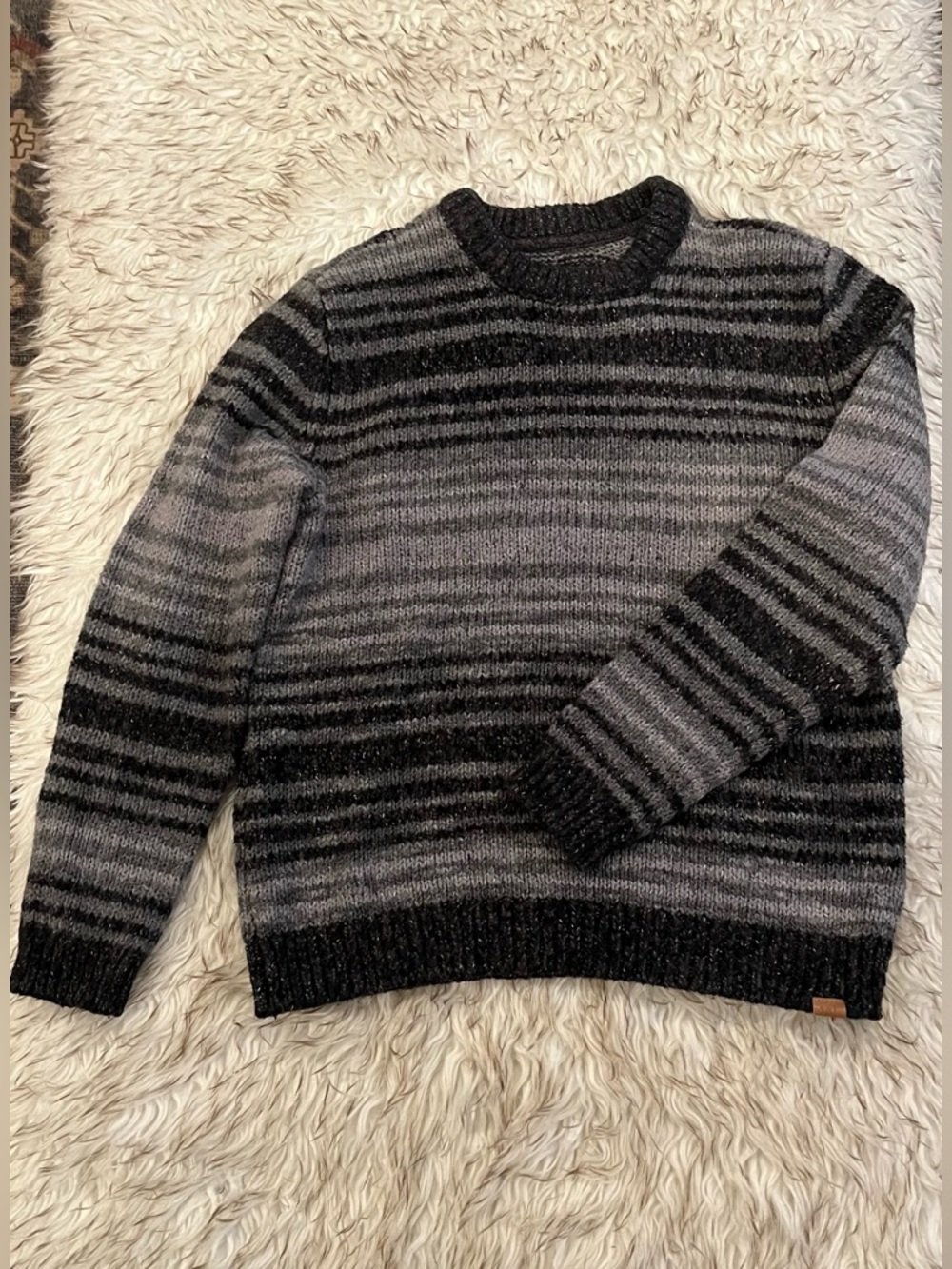 Abercrombie Kids Grey Stripe Sweater - 13/14